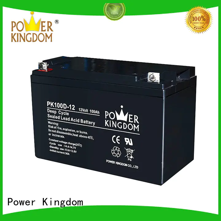 Power Kingdom solar 100ah deep cycle battery wholesale deep discharge device