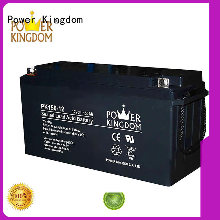 Power Kingdom higher specific energy rechargeable sealed lead acid battery factory solor system