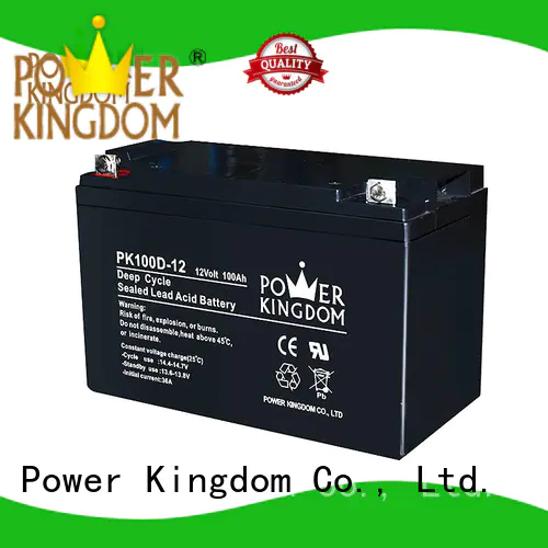 Power Kingdom Heat sealed design 12v deep cycle battery factory price vehile and power storage system