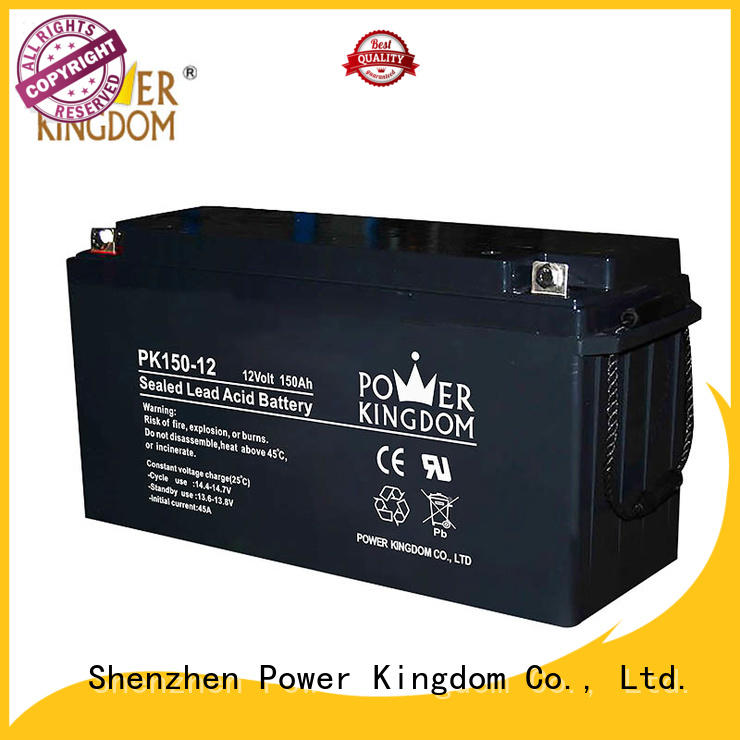Power Kingdom higher specific energy 12v lead acid battery factory solor system