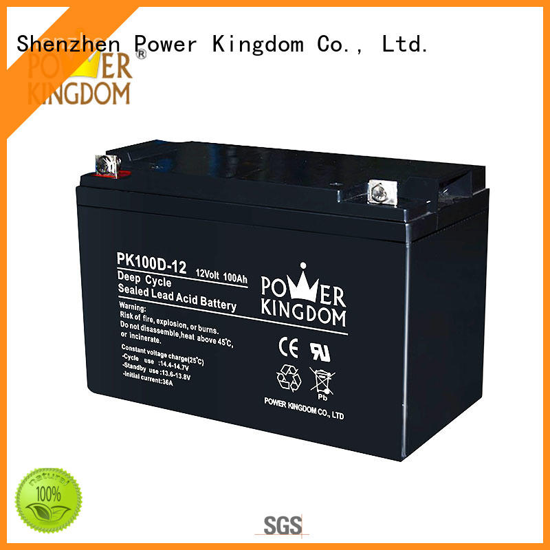 Power Kingdom 12v deep cycle battery factory price vehile and power storage system