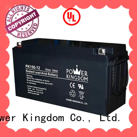 Power Kingdom high consistency 12v lead acid battery factory wind power system
