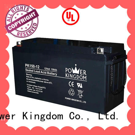 Power Kingdom high consistency 12v lead acid battery factory wind power system