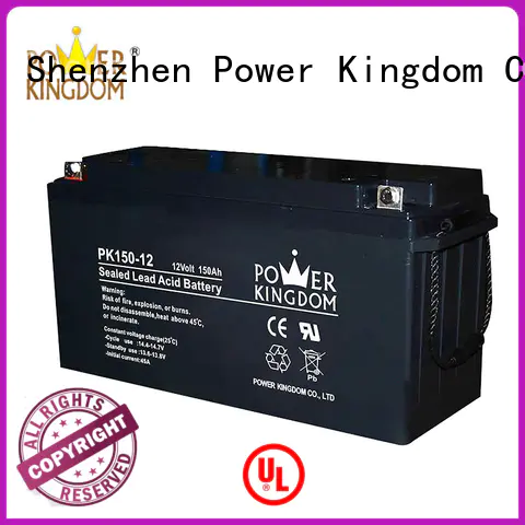 Power Kingdom higher specific energy rechargeable sealed lead acid battery factory wind power system