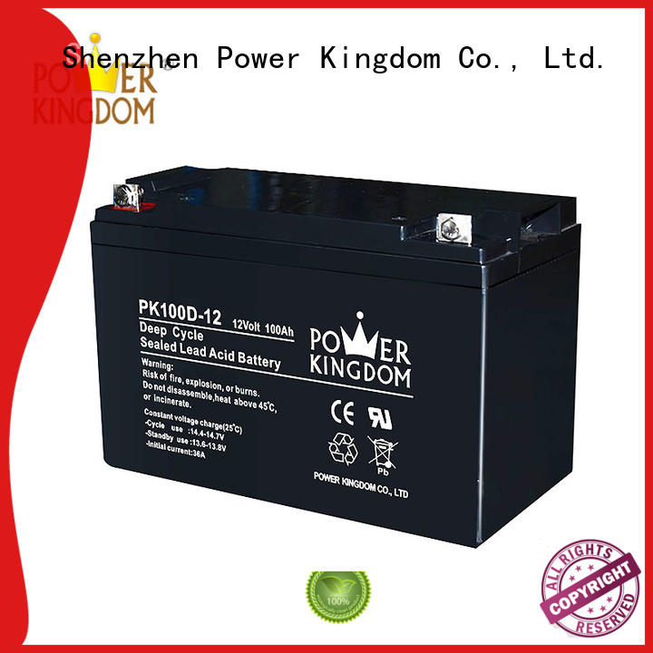 Power Kingdom Heat sealed design 12v deep cycle battery wholesale