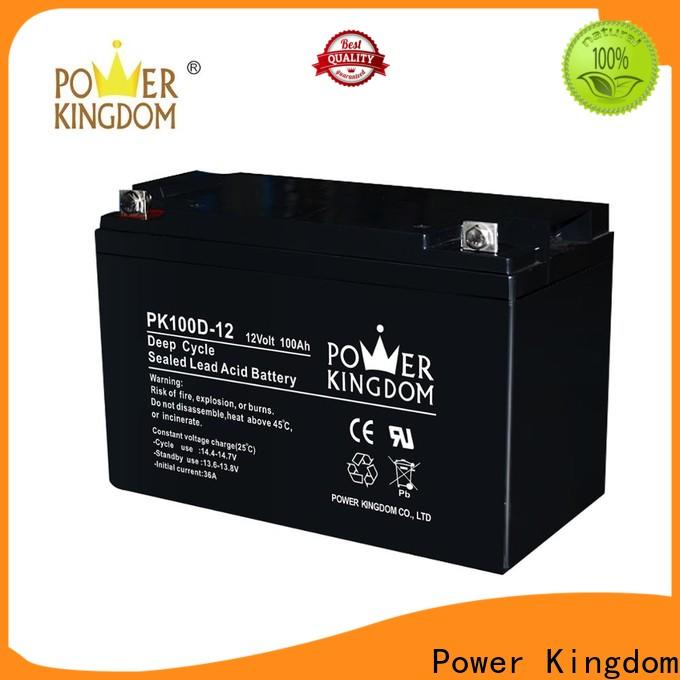 Power Kingdom 12v agm car battery with good price solar and wind power system